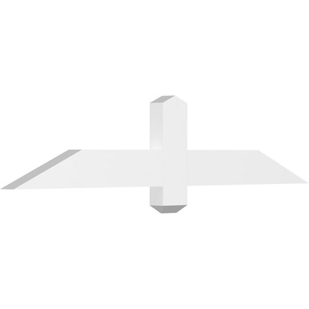 Ekena Millwork Eugene Architectural Grade PVC Gable Bracket, 48"W x 10"H x 2"D x 4"F, 5/12 Pitch GBP048X10X0204EUG00